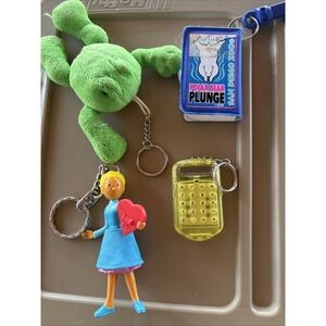Surprise Blind Bag Random Lot Of 10 Keychains From 1980's-1990's.